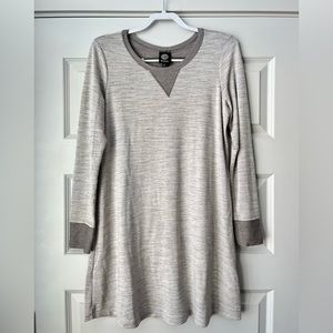 Bobeau grey long sleeve dress (size: M)